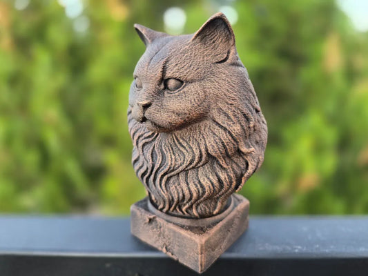 Brittish Long Haired Cat Bust